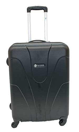 ITP International - Maleta de Viaje con Ruedas (ABS, 4 Ruedas) Negro Negro Medium (26 Inch)