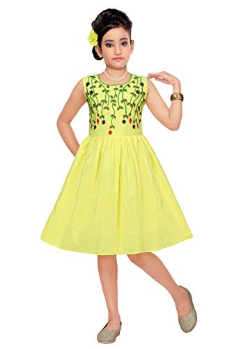 4 YOU 100% Pure Cotton Frock for Girls (9-10 Years) Yellow RS.399 (73.00% Off) - Amazon