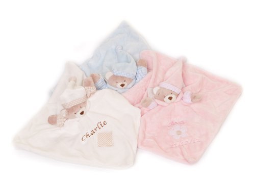 Personalised Embroidered Baby Comforter Pink owl + Blanket Gift Set Baby Girl