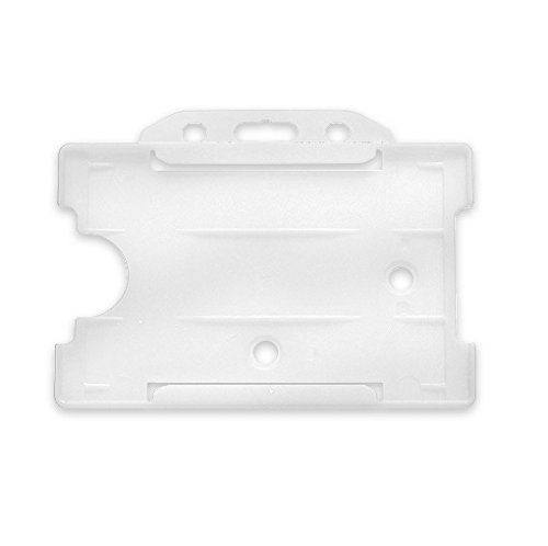 CKB Ltd® 1000x Clear Single Sided RIGID Slide In Open Faced ID Card Badge Holders HORIZONTAL / LANDSCAPE Identity Plastic Pass Protector - Holds a 86mm 54mm cr80 credit card sized