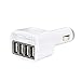 Produktbild Lanspo 4Port Kfz-Ladegerät Auto-Ladegerät-Adapter USB DC 12V zu 5V für Handy für iPhone für Samsung (Weiß)
