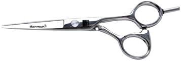 GLAMTECH PRO STEEL 5 INCH CLAM BLADE OFFSET BARBERING SCISSOR w/ FINGER REST