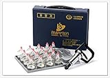 Hansol Professional Cupping Therapy Equipment Set with pumping handle 17 Cups & English Manual (Made in Korea)