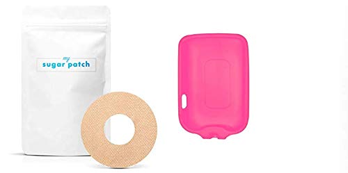 MyLibreCover - Freestyle Libre Case (Pink) with 30 Waterproof Adhesive Patch for Abbott Freestyle Libre