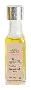 Trikuta Oils Jammu Bitter Almond Oil - Natural Unrefined Badam Oil - Makeup Remover/Promotes Healthy Looking Skin | 20 ml - Pack of 1