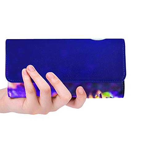 Preisvergleich Produktbild Einzigartige benutzerdefinierte schöne Quallen Medusa Neonlicht Fische Frauen Trifold Wallet Lange Geldbörse Kreditkarteninhaber Fall Handtasche