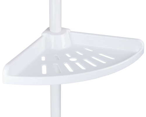 Bathsphere Badregal mit Teleskopstange, Eckregal mit verstellbarer Höhe von 110cm – 240cm, 4 Ablagefächer, einfache Montage - 5