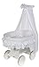 Brand New Wicker Crib Moses Basket Cot "Lulu Due WHite" from MJmark