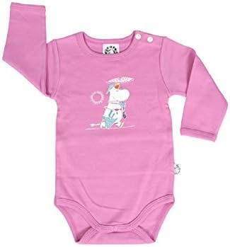 Moominmamma Cute Baby Boys / Girls Romper, Bodysuit, Jumpsuit, Pyjamas with Long Sleeves, Pink, 100% Cotton, Age 3 - 24 M (56 - 3-6 Month Old)
