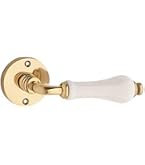 Maniglie Porta MATTEO In Ottone Bianco - Set Completo Con Viti Per Porte Interne - 12