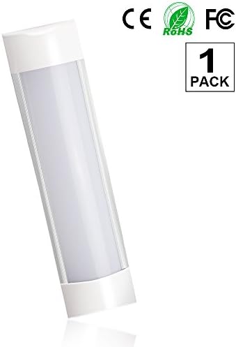 1Pack 1ft 10W LED Tube Light,T10 Dustproof LED Integrated Tube Lights Fixture with Brackets Milky Cover Led Tube Bulb 3000K(Soft White) for Office, Garage, Workshop and Room
