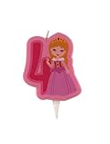  Vela de cumpleaños con princesa Número 4 talla única