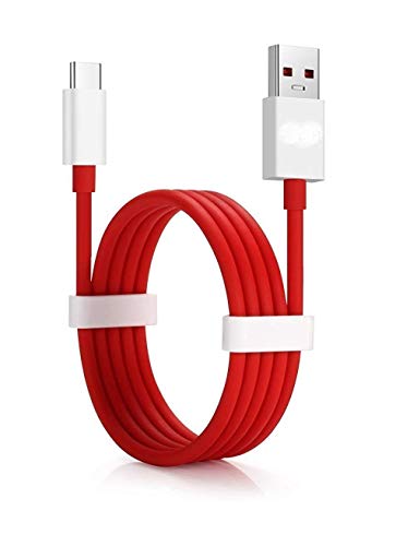 RSC POWER+ 20W Dash/30W Warp Usb Type C Charging Charger Cable Compatible For Cellular Phones (Red And White)