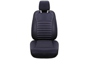 HONCENMAX Car Front Seat Cover Cushion - Breathable Non-Slip Backrest Pad - Car Interior Auto Supplies Car Seat Protector - Universal Fit for Most Car, Truck, Suv, or Van - Black