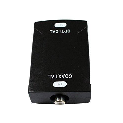Gazechimp Convertisseur Audio Digital Adaptateur Analogique RCA Coaxial vers Toslink Optique Fiche EU pour DVD TV Audio Amplificateur