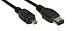 Produktbild InLine 34642 FireWire Kabel (IEEE1394, 4-polig Stecker-auf-6-polig Stecker, 1,8 m) schwarz