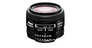 Nikon AF Nikkor 28mm F/2.8D Prime Lens for Nikon DSLR Camera