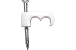 100 x Auline White Twin Cable Clips Suitable for WF65 Sky Cable