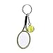 Produktbild Schlüsselanhänger Tennisschläger und Tennisball, 3D, Metall, Geschenk, 1 Stück grün