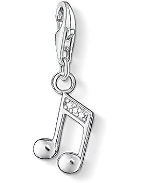 THOMAS SABO Damen Charm-Anhänger Note 925er Sterlingsilber Zirkonia Weiß 0798-051-14
