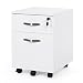 Produktbild SONGMICS Rollcontainer Bürocontainer mit 2 Schubladen 5 Rollen Unten Schreibtisch Büromöbel weiß 44 x 40 x 54,5 cm LCD22W