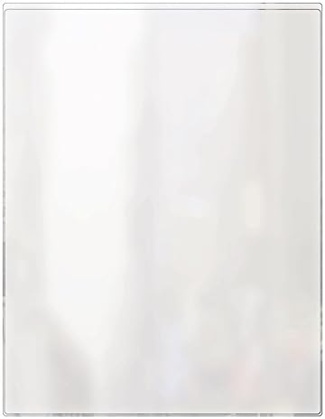 RischDouble-Sided All Clear Vinyl Menu Cover | Two-Sided 2 View Plastic Menu Holder | Slip in Top-Loading Cover | Wipeable, Reusable | 8.5” x 11” | Pack of 24