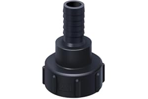 B2C Gravity IBC Refuelling Kit, 19mm Rubber Hose, 3/4" Fuel Gun, Stainless Steel Clips, IBC Connector OIL DIESEL ADBLUE WATER (IBC Cap (3/4" Barbed))