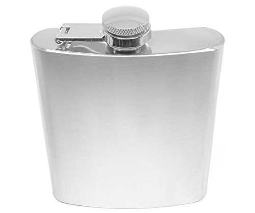 2x Edelstahl Flachmann von Trendario | Taschenflachmann in der Farbe Silber mit Schraubverschlussdeckel | Fassungsvermögen 200 ml ( 7oz ) als Geschenk zu Weihnachten oder zum Geburtstag - 2