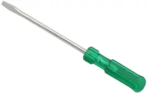 Taparia 927 Steel (10.0 x 1.2mm) Flat Tip Screw Driver (Green and Silver)