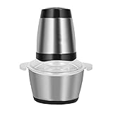 AHORRO DE TIEMPO Y EFICIENTE: viene con 350W / 2L, que es más eficiente y rápido. 4 cuchillas afiladas de acero inoxidable El diseño 4D permite que las cuchillas superiores e inferiores corten los alimentos de manera uniforme desde cada ángulo de 360 ??grados en solo unos segundos.