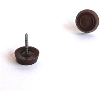 Patins De Glissement Feutre Laine Pour Meubles - 2 Pointes - 30x18 Mm - Marron - Lot Par AH Hoffmann