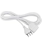 Prolunga Elettrica Bipasso 3 Metri – 16A/10A, Cavo Bianco, Per Uso Domestico E Professionale - 4