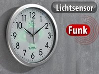 St. Leonhard Funk-Wanduhr mit Zifferblatt-Beleuchtung & Lichtsensor, kabellos - 5