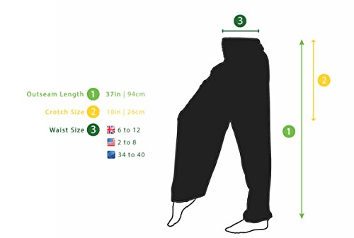 Luxus Haremshose Damen | Fashion Pumphose | Yoga Pluderhose | Sexy Ballonhose | Bunt Sommerhose | Made in Thailand | hippie hose | hippie hosen damen | hippie hosen Frauen | Festival Hippie Hose - 5