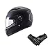 Produktbild GZZ Motorradhelm Integralhelm - Unisex-Fahrradhelm + Touchscreen Outdoor-Verdickungshandschuhe Elektro-Motorradhelm Männlich Schwarz Batterie Fahrradhelm Frau Halbhelm Vollgesicht Helm Reithelm Sonnen