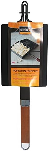 Mr Bar B Q Non-Stick Popcorn Maker with Folding Handle, Black