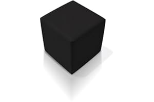 moebel-eins KUBUS Sitzwürfel Bandscheibenhocker Sitzhocker Fußhocker in schwarz 50x45x45 cm, schwarz