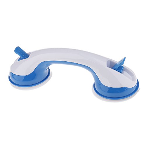 MagiDeal Griffstange Duschgriff Badewannengriff Saugnapfgriff Wannengriff Sauggriff Haltegriff mit Saugnäpfen – Blau - 9
