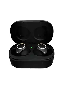 QOR9 Truedot W1 True Wireless Earbuds Powered by Qualcomm, Bluetooth 5.0 Headphone, IPX5 Waterproof with USB C Type Charging case,Full Touch Control (Active Black)