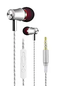 KIN Metal Earphone with Mic for Xiaomi MI and All Smartphones, Tablets, Laptops and Gaming Consoles