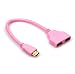 Produktbild hdmi adapter 20 cm Kolylong® 720p, 1080i und 1080p Aktive HDMI 1-2 Split Doppel Signal-Adapter-Konverter für Plasma, Digital, TFT / LCD und HD / TV pink