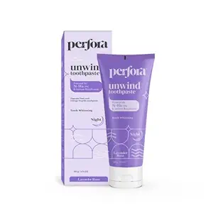 Perfora Unwind Toothpaste for Teeth Whitening and Superior Cleaning - SLS & Fluoride Free Toothpaste with N-HAP for Active Cleaning (Flavour - Lavender Rose)