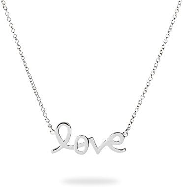 Women Necklace - Love - 925 Sterling Silver - Component Size width 18 mm height 5 mm - lenght cm. 45 - Made in Italy - ELEA MONTECARLO Timeless Collection