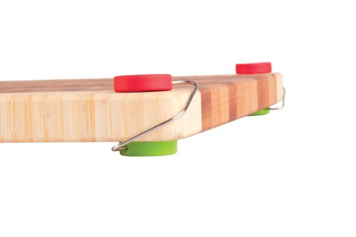 Dreamfarm Chobs, Anti-Rutsch Schneidebrettfüße, Meat Red und Veg Green (rot und grün)