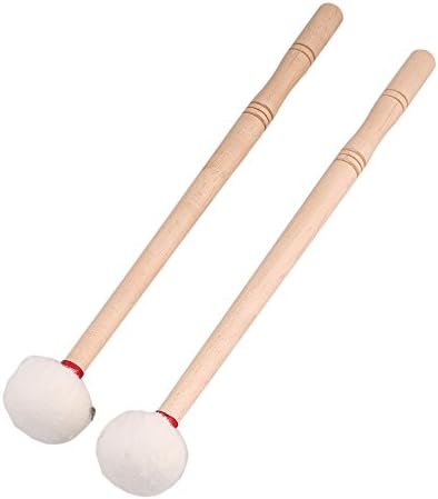 12 Inch Soft Felt Head Wooden Handle Timpani Mallet Stick Set of 2