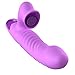 Produktbild QINGGG Realistische Dildo Vibratoren für sie, G-Punkt Vibratoren und Klitoris Stimulation, Sexspielzeug für Frauen mit Fernbedienung, Silikon Vibrator 7 Modi,Purple