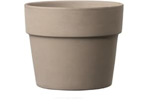 FRANCACOR Maceta Barro Terracota Natural Jardin Interior Exterior Calidad (Grafito Gris, 24 x 20 cms)
