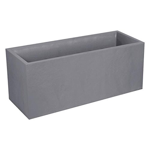 Eda Plastiques Volcania - Jardinera, decoración de Piedra, 99,5 x 39 x 43, 98 l, Color Gris
