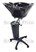 All-In-One Elite Mobile Hairdressers Portable Salon Tilting Black Backwash Basin Bowl Stand with Caster Wheels, 2 x Drainage Tanks (including Spare) and 2 x Large Gripper Gel Neck Rests (including Spare) - Hair Barber Salon Clinic Surgery Training