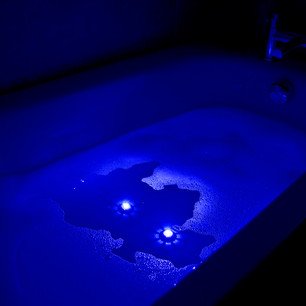 4er Set LED Teelicht Blau wasserdicht, Unterwasser Teelicht - 4
